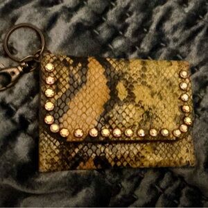 Keep it Gypsy Leather Snake Print Keychain Wallet